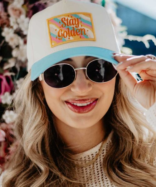Stay Golden Patch Vintage Trucker Hat