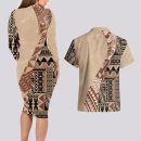 Bula-fiji-couples-matching-long-sleeve-bodycon-dress-and-hawaiian-shirt-tribal-masi-tapa-beige-lt7