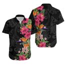 Hawaii Flowers Mix Tribal Pattern Matching Dress And Hawaiian Shirt Lt6