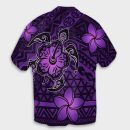 Hawaii Matching Dress And Hawaiian Shirt Hawaii Mix Polynesian Turtle Plumeria Nick Style Purple Mat