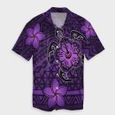 Hawaii Matching Dress And Hawaiian Shirt Hawaii Mix Polynesian Turtle Plumeria Nick Style Purple Mat