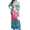 Hawaii Matching Dress And Hawaiian Shirt Hawaii Plumeria Deep Sea Circle Turtle