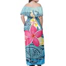 Hawaii Matching Dress And Hawaiian Shirt Hawaii Plumeria Deep Sea Circle Turtle