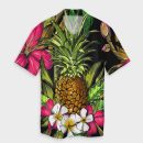 Hawaii Matching Dress And Hawaiian Shirt Hawaii Tropical Flowers Pineapple Matching Couples Outfit