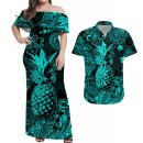 Hawaii Pineapple Polynesian Matching Dress And Hawaiian Shirt Matching Couples Outfit Unique Style T
