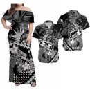 Hawaii Polynesian Hawaiian With Turtle Matching Dress And Hawaiian Shirt No8 Lt6